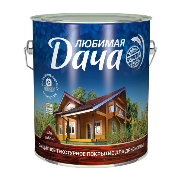 ПАЛИСАНДР  Любимая дача текстурное покрытие  2,7 л 70016 (4 шт/144шт)