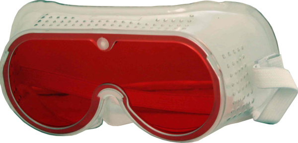 Очки 52800 пластиковые  защитные  КРАСНЫЕ HF103-2 (200)Дер Мастер