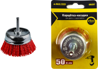 Щетка д/дрели Чашка  50*6 мм 89297  со шпилькой нейлоновая (180) MaxiTool