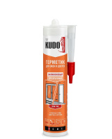 Герметик KUDO  для окон и дверей силиконовый ПРОЗРАЧНЫЙ 280мл KSK-190 (12шт)