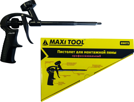 Пистолет 89073 д/монтажн пены алюмин корпус пласт ручка тефлон покр MaxiTool (20шт)