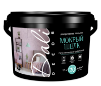 Декоративное покрытие "Мокрый шелк"  5кг БЕЛЫЙ ПЕРЛАМУТР Dali-Décor 20511 (1шт/60шт)