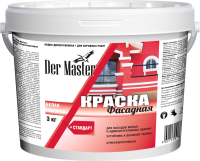 Краска фасадная атмосферостойкая Der Master  СТАНДАРТ  3кг (ПАЛ-81135) (1шт/196шт)