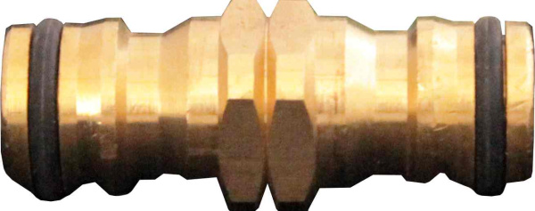 Соединитель 56351латунный, 2-х сторонний для шлангов 1/2"(GS6304)(200)(50)