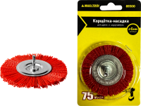 Щетка д/дрели плоская с/шпилькой  75*6мм 89300 нейлоновая (20/240) MaxiTool