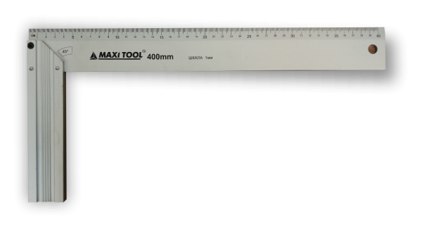 Угольник столярный 19427 40см алюминиевый, литой, жестк.полотно (60) MaxiTool