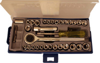 Набор головок, бит 56763 1/4", 40 предм.,4-11 +аксессуары, в пласт кейсе(12) Der Master