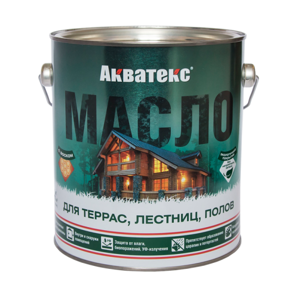 Масло для террас Акватекс  2,5л   Бесцветный 90169 (4шт/144шт)