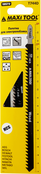 T744D Полотна д/эллобз быстр прям рез древес 19572 3шт/наб 4*155*180мм(25/100)MaxiTool