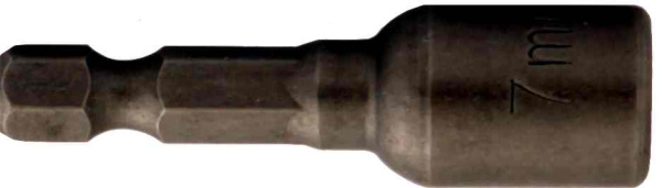 Биты с торцевой головкой 56652  магнитн,закал 6.35*8мм*45мм 2шт в наборе ( 25/500.)ДерМастер