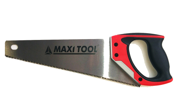 Ножовка по дереву 18364 L=350мм 2К рукоятка 3Dзаточка средний зуб 7TPI(1/12/48)MaxiTool