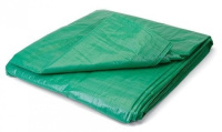 Тент тарпаулин, цвет зеленый/серебро размер 3*5 метр 120гр.  (15 шт/тюк)