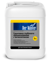 Грунт глубокого проник. с антисептиком д/внутр раб  5кг Der Master (1шт/96шт)