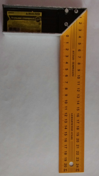 Угольник столярный Желтый 19665  25см (120) MaxiTool