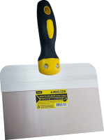 Шпатель нерж.сталь (200*100мм) 76157 с 2-х комп ручкой (круглая) высота раб 100 мм MaxiTool РФ (10)