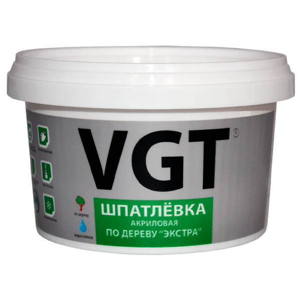 Шпатлевка Экстра по дереву  МАХАГОН  1 кг  VGT  (6шт/480шт)