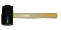 Киянка резиновая черная 19630  230г деревянная ручка (1/48шт) MaxiTool