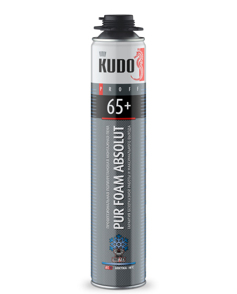 Пена монтаж полиур.PROFF ABSOLUT 65+ ARKTIKA (от-18 до +30°С) 820мл (930гр) KUPP10W65+ (12шт/768шт)