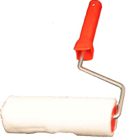 Валик (6*15*100) 89490 велюр белый с ручкой ворс 4мм (100шт/кор) MaxiTool