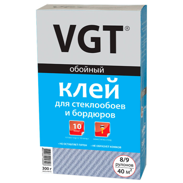 Клей для стеклообоев и бордюров 0,3кг сухой 0741 ВГТ (18шт)