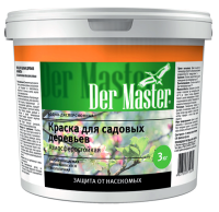 Краска для садовых деревьев 3 кг (+5С) DERMASTER (63255) (1шт/196шт)