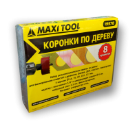 НАБОР КОРОНОК 19370 8 предм: 5 коронок 64-120мм,адапт,напр.сверло,фиксатор,имбус.ключ(20)MaxiTool СЦ